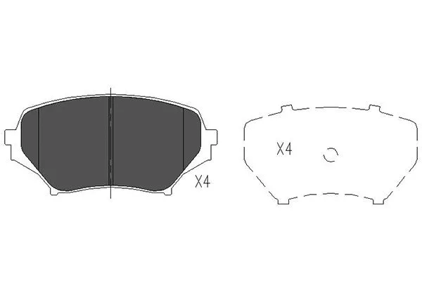 KBP-4550 KAVO PARTS Комплект тормозных колодок, дисковый тормоз (фото 1)