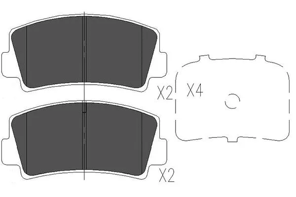 KBP-4552 KAVO PARTS Комплект тормозных колодок, дисковый тормоз (фото 1)