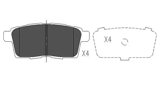 KBP-4559 KAVO PARTS Комплект тормозных колодок, дисковый тормоз (фото 1)