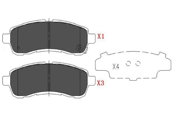 KBP-4560 KAVO PARTS Комплект тормозных колодок, дисковый тормоз (фото 1)