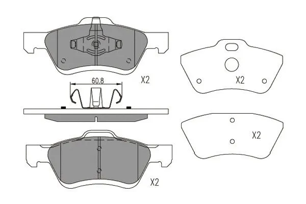 KBP-4564 KAVO PARTS Комплект тормозных колодок, дисковый тормоз (фото 1)