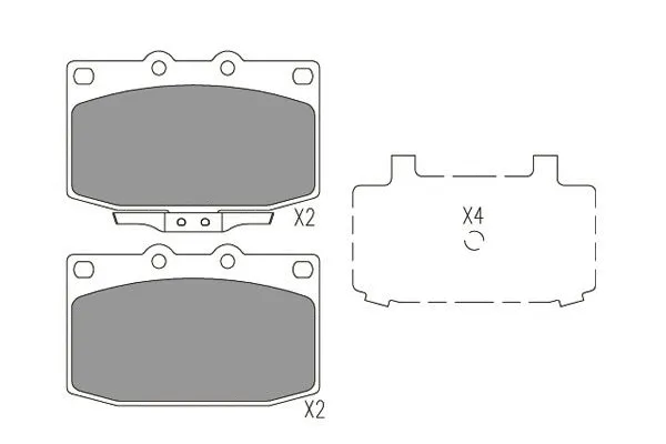 KBP-4572 KAVO PARTS Комплект тормозных колодок, дисковый тормоз (фото 1)