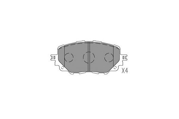 KBP-4576 KAVO PARTS Комплект тормозных колодок, дисковый тормоз (фото 1)