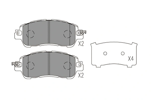 KBP-4578 KAVO PARTS Комплект тормозных колодок, дисковый тормоз (фото 1)