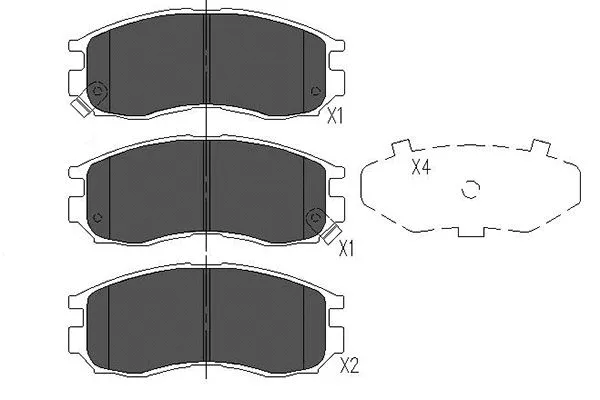 KBP-5502 KAVO PARTS Комплект тормозных колодок, дисковый тормоз (фото 1)