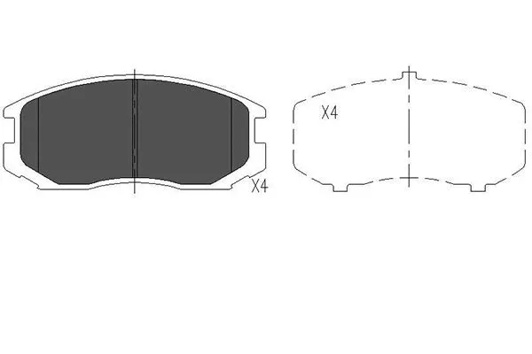 KBP-5505 KAVO PARTS Комплект тормозных колодок, дисковый тормоз (фото 1)