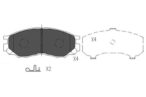 KBP-5508 KAVO PARTS Комплект тормозных колодок, дисковый тормоз (фото 1)