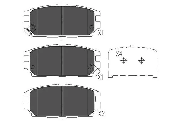 KBP-5511 KAVO PARTS Комплект тормозных колодок, дисковый тормоз (фото 1)