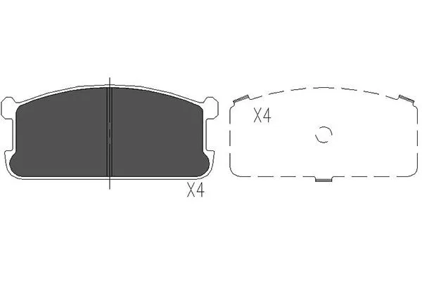 KBP-5521 KAVO PARTS Комплект тормозных колодок, дисковый тормоз (фото 1)