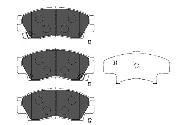 KBP-5526 KAVO PARTS Комплект тормозных колодок, дисковый тормоз (фото 1)