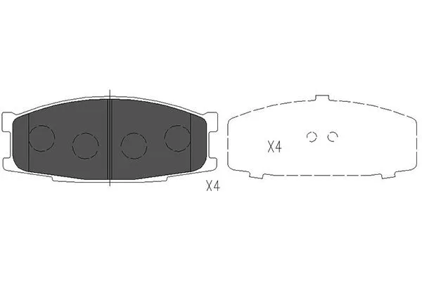KBP-5527 KAVO PARTS Комплект тормозных колодок, дисковый тормоз (фото 1)