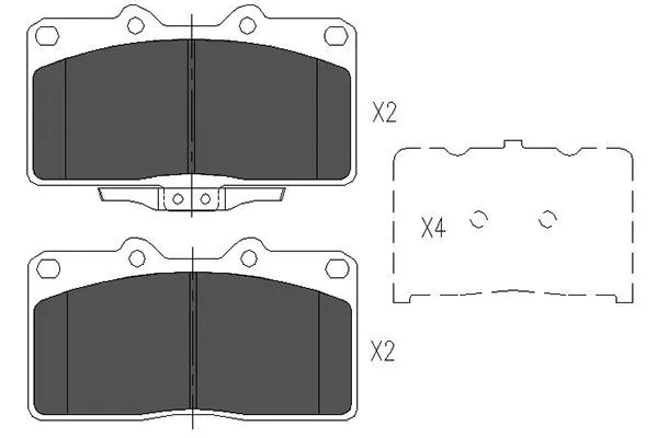 KBP-5529 KAVO PARTS Комплект тормозных колодок, дисковый тормоз (фото 1)