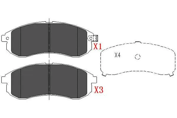 KBP-5533 KAVO PARTS Комплект тормозных колодок, дисковый тормоз (фото 1)