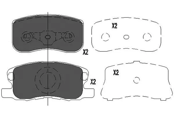 KBP-5534 KAVO PARTS Комплект тормозных колодок, дисковый тормоз (фото 1)