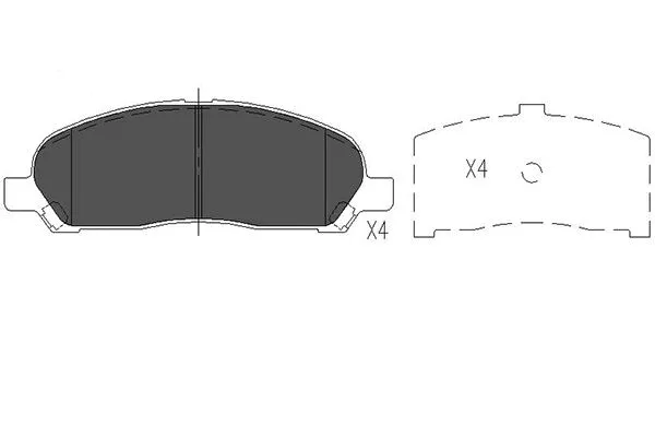 KBP-5540 KAVO PARTS Комплект тормозных колодок, дисковый тормоз (фото 1)