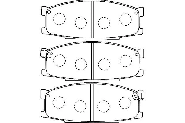 KBP-5554 KAVO PARTS Комплект тормозных колодок, дисковый тормоз (фото 1)