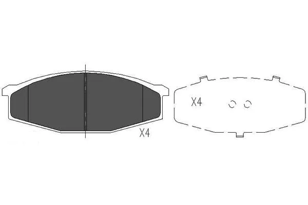 KBP-6501 KAVO PARTS Комплект тормозных колодок, дисковый тормоз (фото 1)