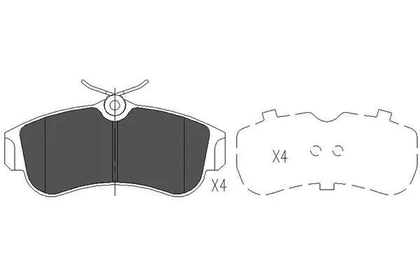 KBP-6502 KAVO PARTS Комплект тормозных колодок, дисковый тормоз (фото 1)