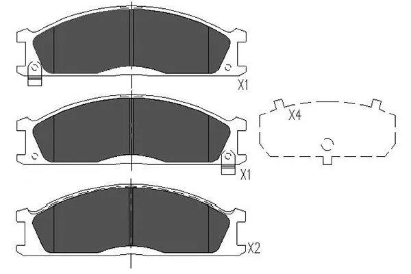 KBP-6503 KAVO PARTS Комплект тормозных колодок, дисковый тормоз (фото 1)