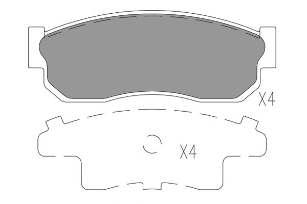 KBP-6522 KAVO PARTS Комплект тормозных колодок, дисковый тормоз (фото 5)