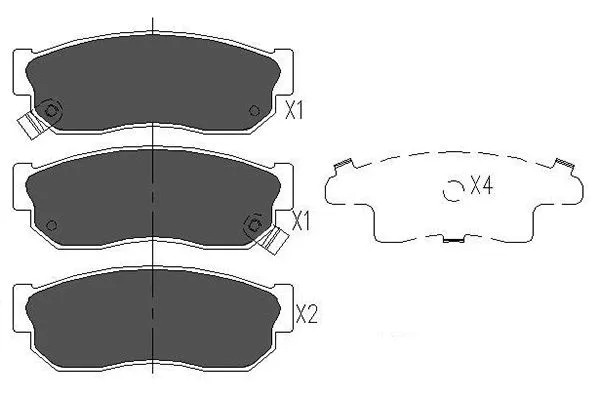 KBP-6526 KAVO PARTS Комплект тормозных колодок, дисковый тормоз (фото 1)