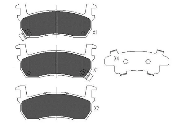 KBP-6530 KAVO PARTS Комплект тормозных колодок, дисковый тормоз (фото 1)