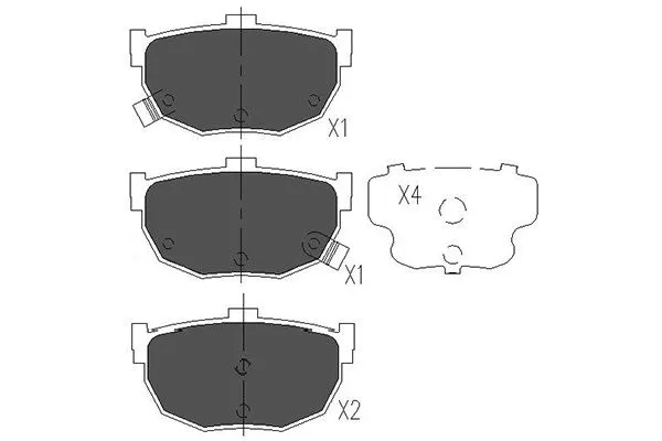 KBP-6544 KAVO PARTS Комплект тормозных колодок, дисковый тормоз (фото 1)