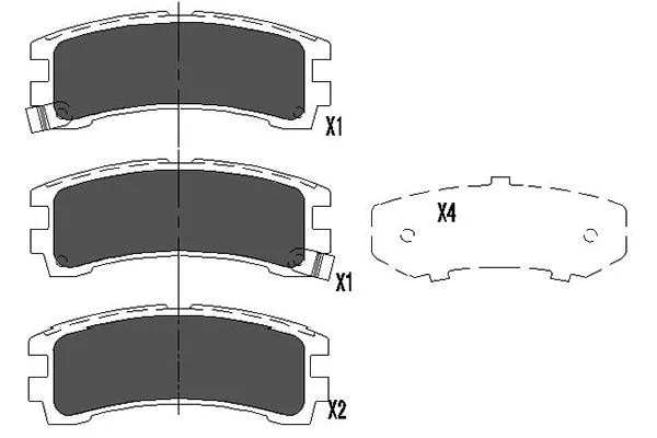 KBP-6549 KAVO PARTS Комплект тормозных колодок, дисковый тормоз (фото 1)