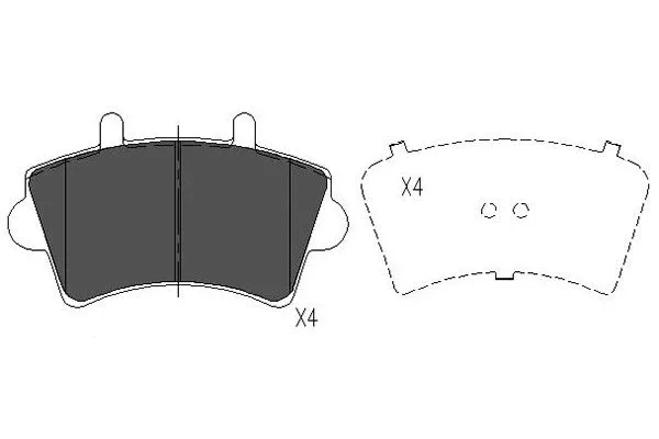 KBP-6563 KAVO PARTS Комплект тормозных колодок, дисковый тормоз (фото 1)