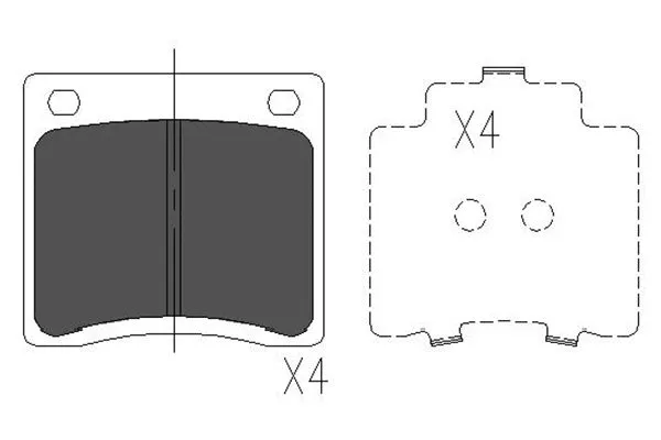 KBP-6568 KAVO PARTS Комплект тормозных колодок, дисковый тормоз (фото 1)