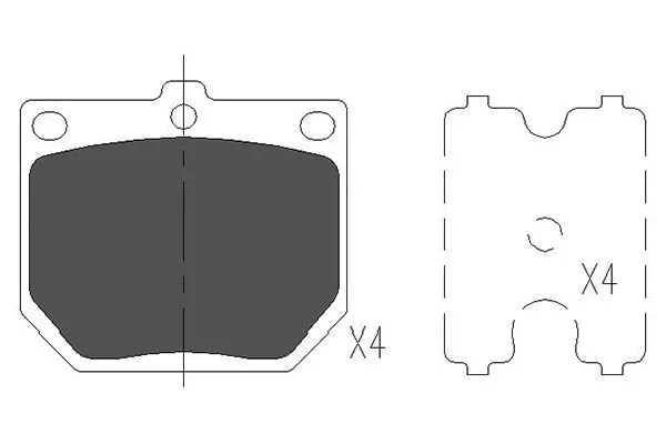 KBP-6569 KAVO PARTS Комплект тормозных колодок, дисковый тормоз (фото 1)