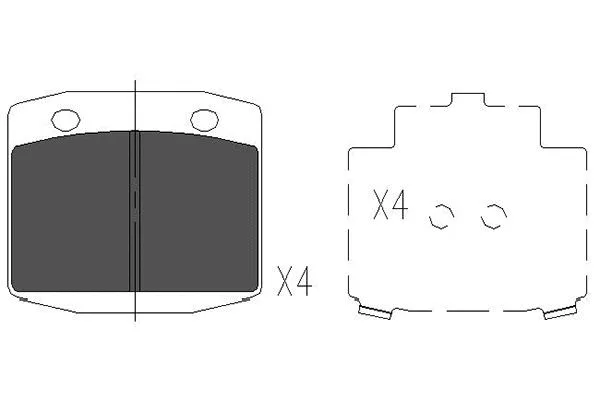 KBP-6570 KAVO PARTS Комплект тормозных колодок, дисковый тормоз (фото 1)