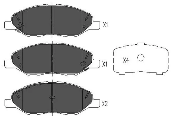 KBP-6578 KAVO PARTS Комплект тормозных колодок, дисковый тормоз (фото 1)