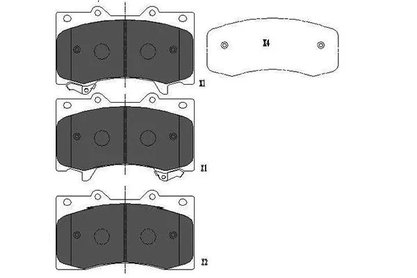 KBP-6588 KAVO PARTS Комплект тормозных колодок, дисковый тормоз (фото 1)