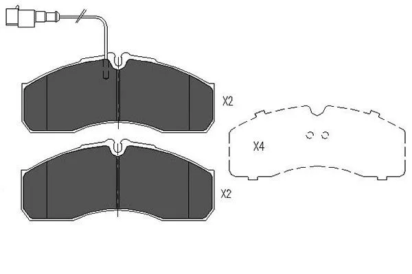 KBP-6591 KAVO PARTS Комплект тормозных колодок, дисковый тормоз (фото 1)