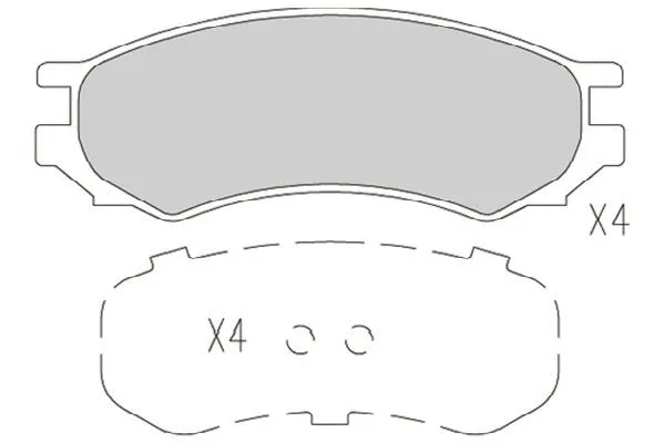 KBP-6595 KAVO PARTS Комплект тормозных колодок, дисковый тормоз (фото 1)
