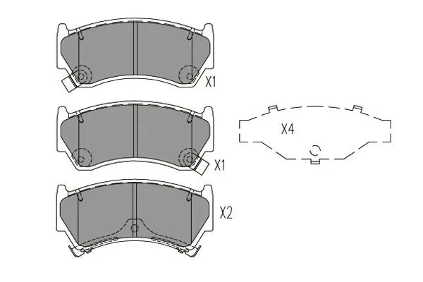 KBP-6605 KAVO PARTS Комплект тормозных колодок, дисковый тормоз (фото 1)