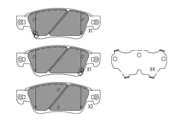 KBP-6617 KAVO PARTS Комплект тормозных колодок, дисковый тормоз (фото 1)