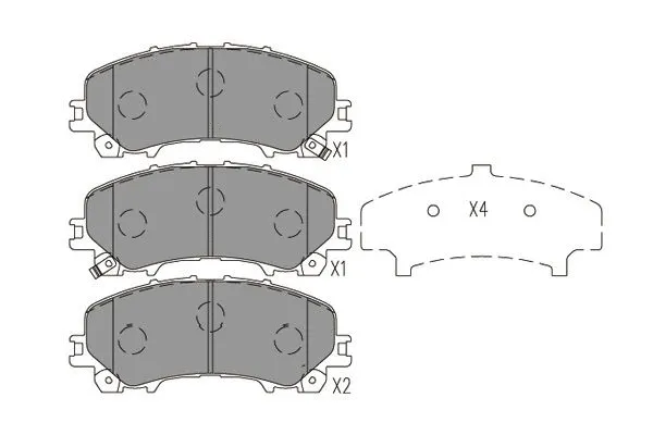 KBP-6618 KAVO PARTS Комплект тормозных колодок, дисковый тормоз (фото 1)