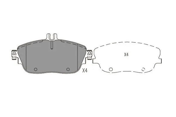 KBP-6620 KAVO PARTS Комплект тормозных колодок, дисковый тормоз (фото 1)