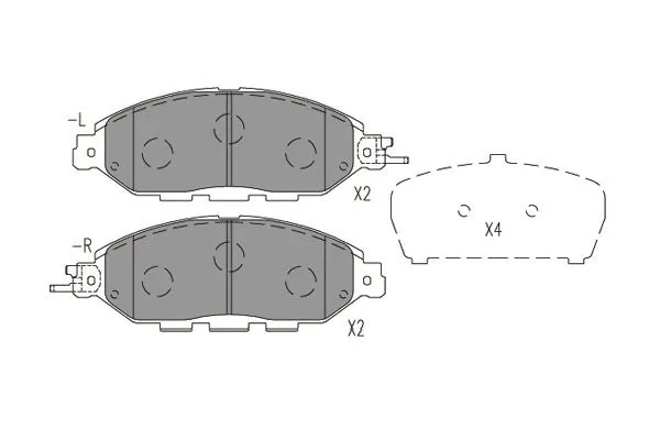 KBP-6623 KAVO PARTS Комплект тормозных колодок, дисковый тормоз (фото 1)