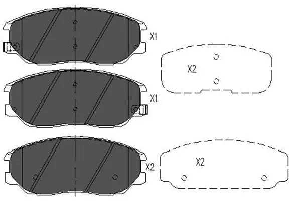 KBP-7505 KAVO PARTS Комплект тормозных колодок, дисковый тормоз (фото 1)