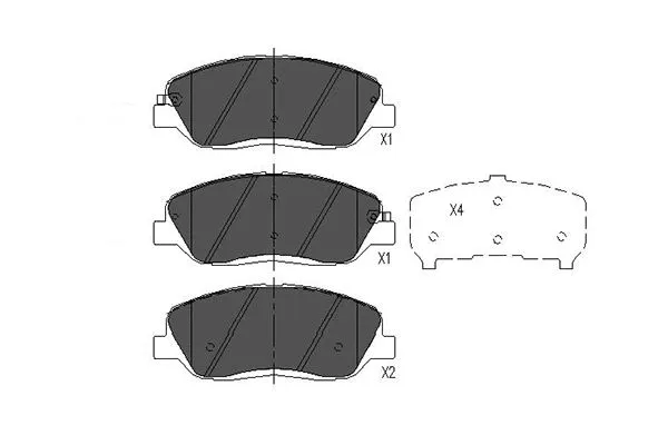 KBP-7506 KAVO PARTS Комплект тормозных колодок, дисковый тормоз (фото 1)