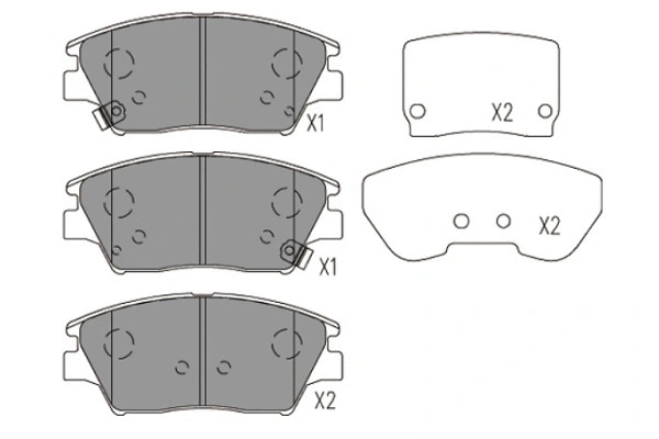 KBP-7510 KAVO PARTS Комплект тормозных колодок, дисковый тормоз (фото 1)