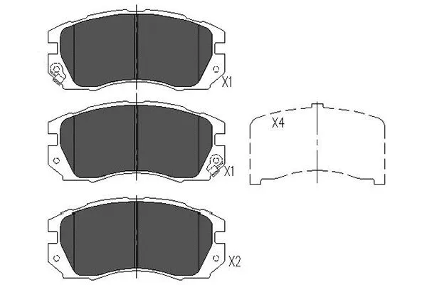 KBP-8013 KAVO PARTS Комплект тормозных колодок, дисковый тормоз (фото 1)