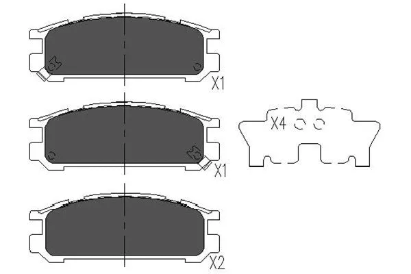 KBP-8016 KAVO PARTS Комплект тормозных колодок, дисковый тормоз (фото 1)