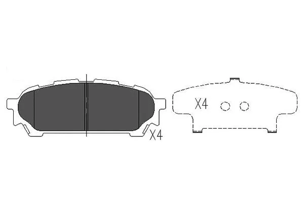 KBP-8019 KAVO PARTS Комплект тормозных колодок, дисковый тормоз (фото 1)