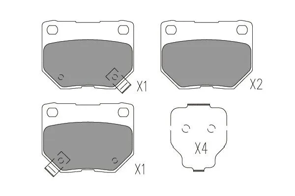 KBP-8023 KAVO PARTS Комплект тормозных колодок, дисковый тормоз (фото 1)