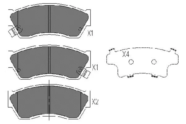 KBP-8504 KAVO PARTS Комплект тормозных колодок, дисковый тормоз (фото 1)