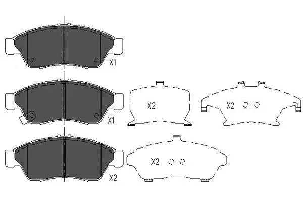 KBP-8510 KAVO PARTS Комплект тормозных колодок, дисковый тормоз (фото 1)